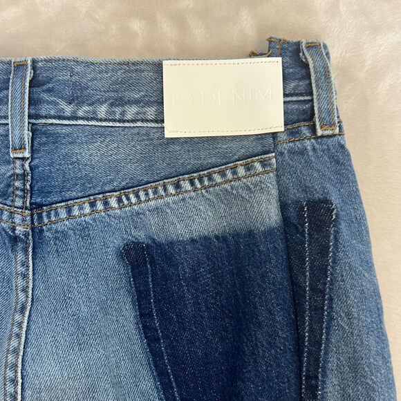 Revolve EB Denim Jeans Womens 26 Split Hem Button Fly Asymmetrical Retro USA NWT - Picture 13 of 14